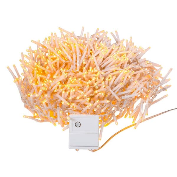 Kurt S. Adler 32.8ft. Classic Warm White LED Cluster Garland - image 