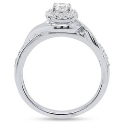 Nova Star® Sterling Silver 1/2ctw. Lab Grown Diamond Promise Ring