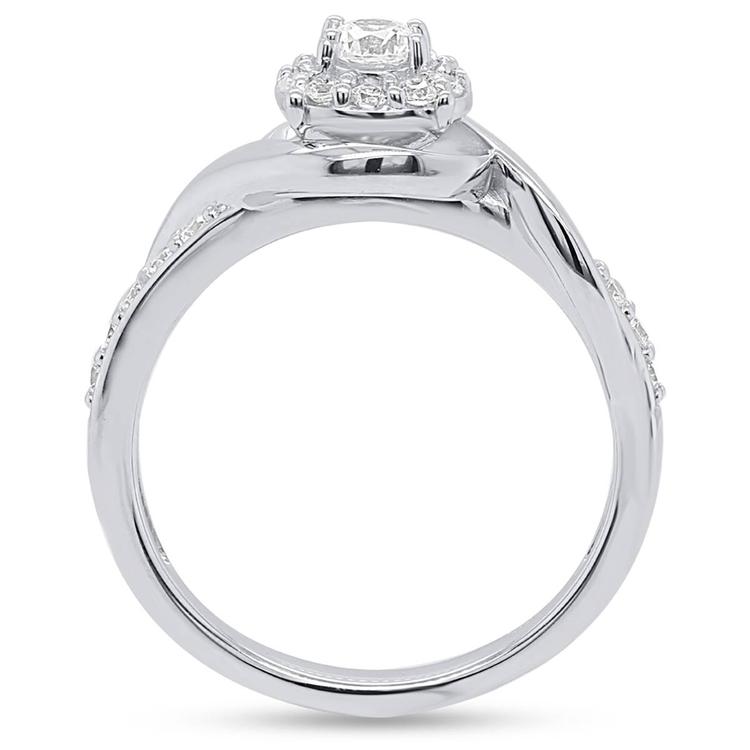 Nova Star® Sterling Silver 1/2ctw. Lab Grown Diamond Promise Ring