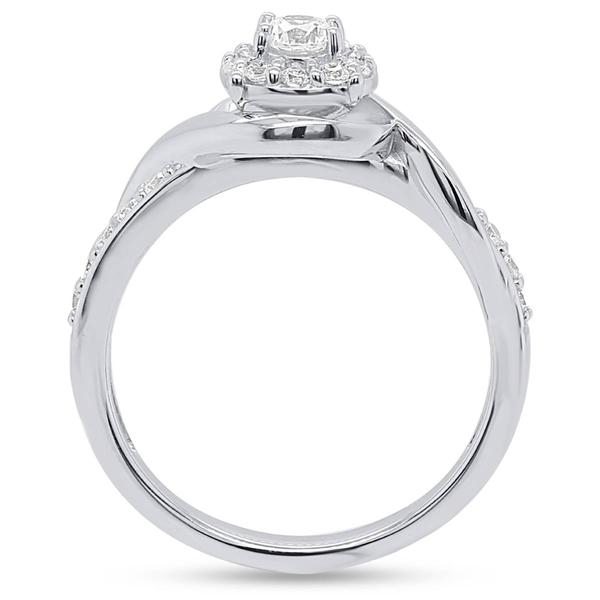 Nova Star® Sterling Silver 1/2ctw. Lab Grown Diamond Promise Ring