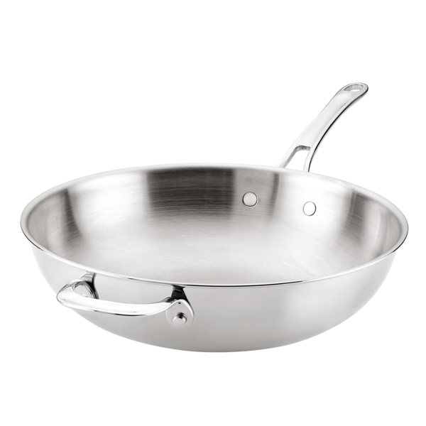 Anolon® EverLast Tri-Ply Clad 12.5in. Stir Fry with Helper Handle