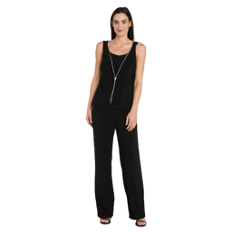 Womens R&M Richards Beaded Embroidered Pant Suit