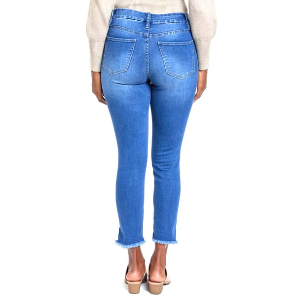 Womens Royalty Curvy Fit One Button Slanted Ankle Jeans