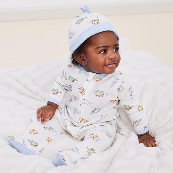 Baby Boy (NB-9M) Little Me® Dino-Mite Footed Sleeper w/Hat