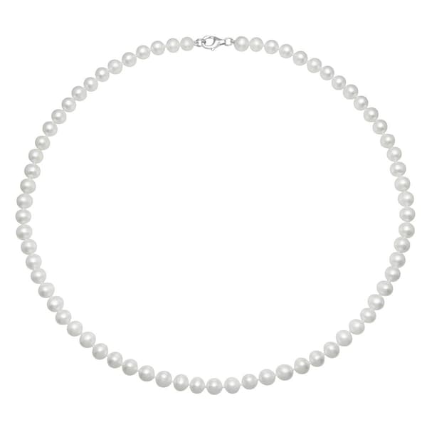 Gemstone Classics(tm) 18in. Sterling Silver & 6x7mm Pearls Necklace - image 
