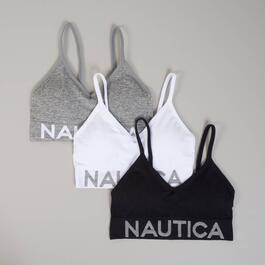 Nautica Seamless Ribbed Bralettes - 3-Pack