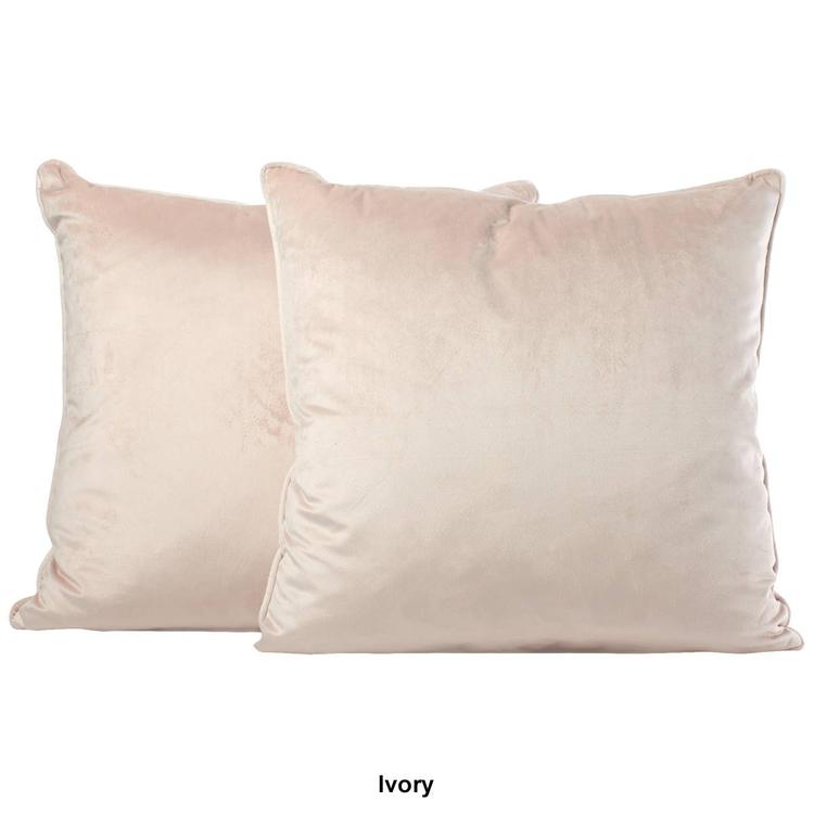 Metro Luxe 2pk. Velvet Feather-Filled Decorative Pillows - 20x20