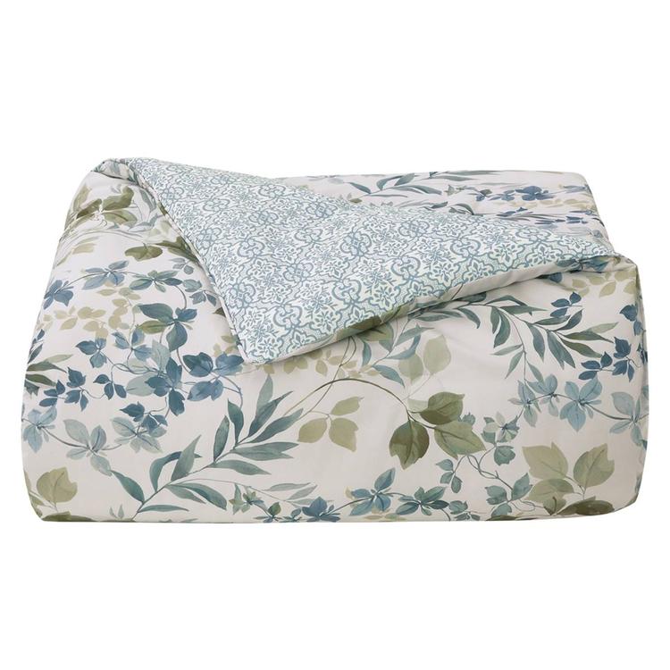 Royal Court Evergreen Blue 4pc. Reversible Comforter Set