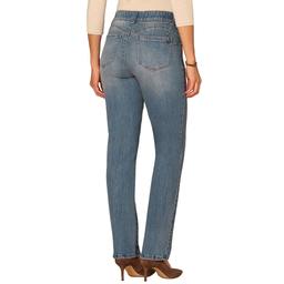 Plus Size Democracy “Ab”solution® Straight Leg Mid Blue Jeans