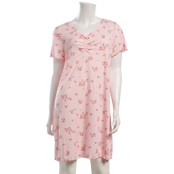 Womens Emily & Jane Floral V-Neck Nightshirt