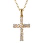 Gemstone Classics&#40;tm&#41; Topaz & Created Sapphire Cross Pendan - image 1