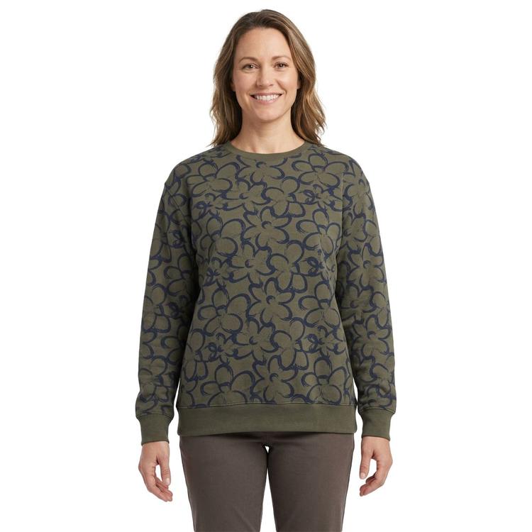 Womens Architect(R) Long Sleeve Fleece Swirly Floral Sweatshirt