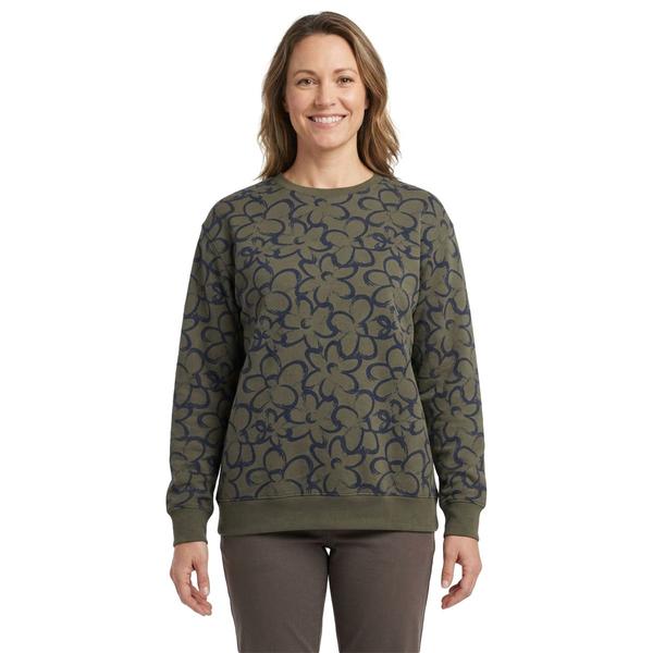 Petite Architect(R) Long Sleeve Fleece Swirly Floral Sweatshirt - image 
