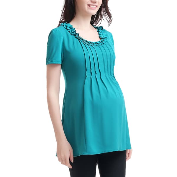 Womens Glow & Grow&#40;R&#41; Pintuck Maternity Nursing Blouse - image 