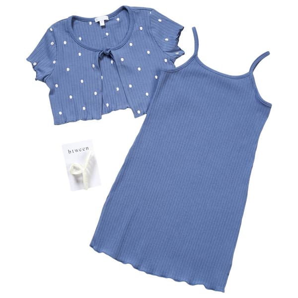 Girls (7-12) BTween® Polka Dot Shrug w/ Tank Dress