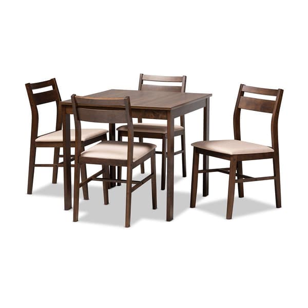 Baxton Studio Lovy 5pc. Wood Dining Set