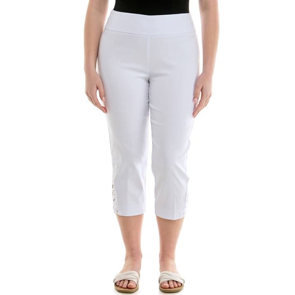 Womens Zac & Rachel Pull On Crop With Lace Anle Detail - image 