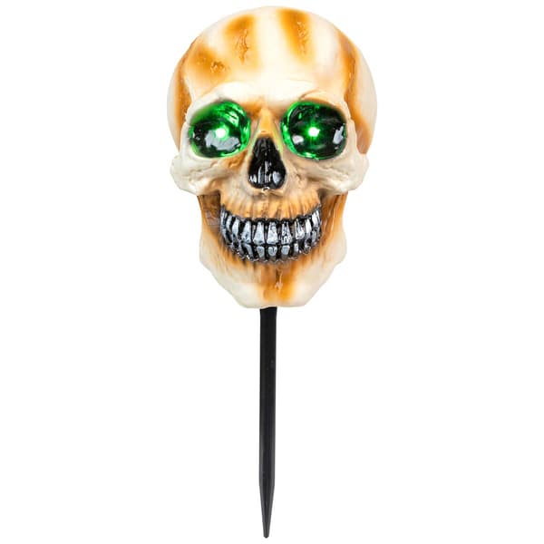 Northlight Seasonal Set of 3 Skeleton Head Pathway Markers