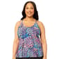Plus Size Leilani Animal Beach Racer Back Tankini - image 1