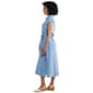 Womens Emma & Michele Tie Front Denim A-Line Dress - image 3
