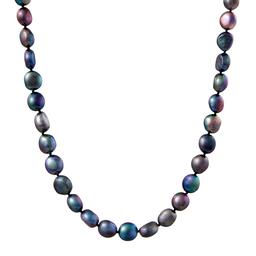 Splendid Pearls 14kt. White Gold Silver Baroque Pearl Necklace