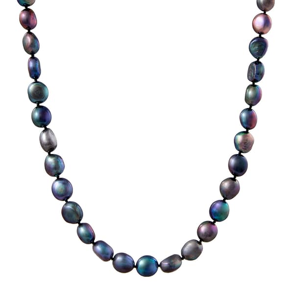 Splendid Pearls 14kt. White Gold Silver Baroque Pearl Necklace