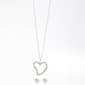 Rosa Rhinestones Heart Pendant & Earring Set - image 1