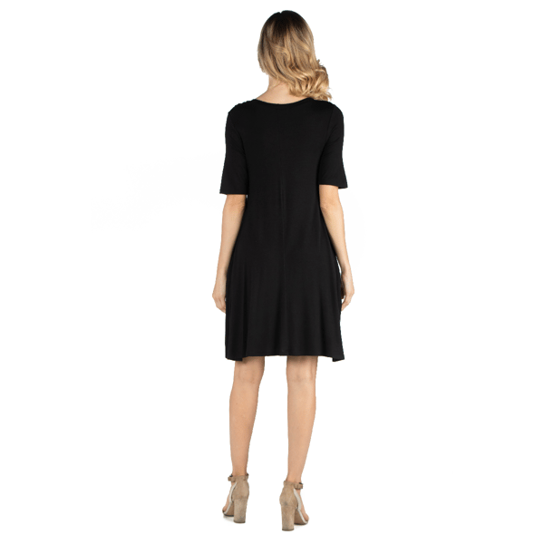 Womens 24/7 Comfort Apparel T-Shirt Maternity Dress with Pocket