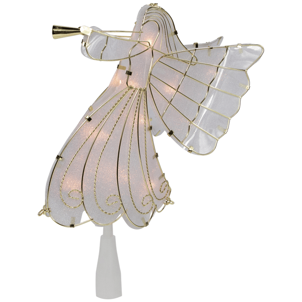 Northlight 10in. Gold Angel Tree Topper Warm White Lights
