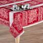 Ornate Poinsettia Yarn Dyed Tablecloth - image 1