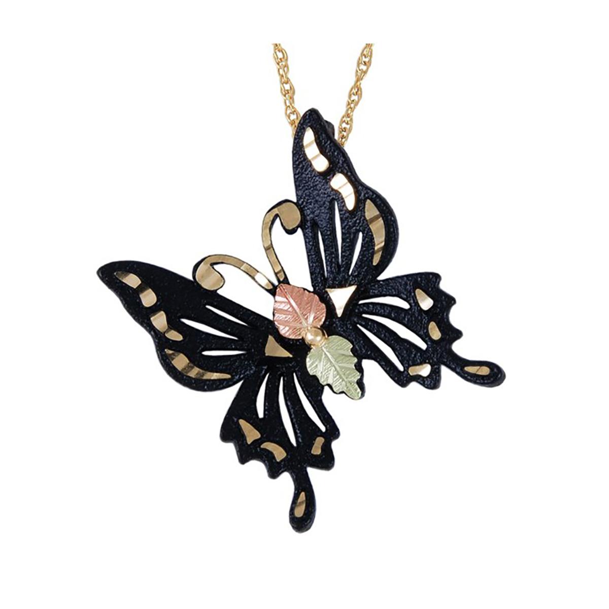 Gold Classics™ Black Hills Gold Butterfly Pendant Necklace