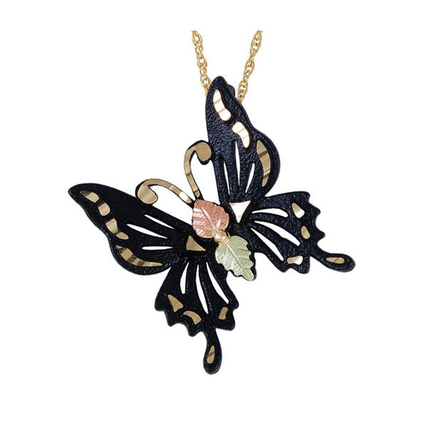 Gold Classics&#40;tm&#41; Black Hills Gold Butterfly Pendant Necklace - image 