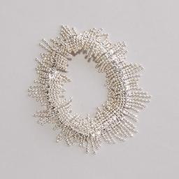 Rosa Rhinestones Fringe Stretch Bracelet