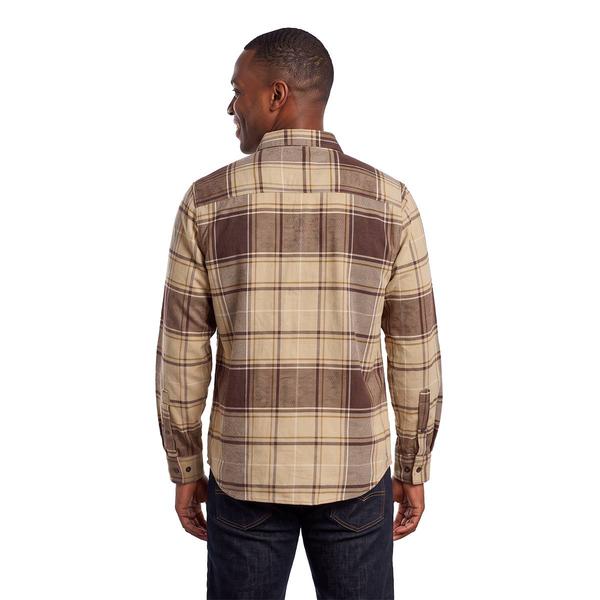 Mens Jackson Hole Flannel Shirt - Brown/Tan