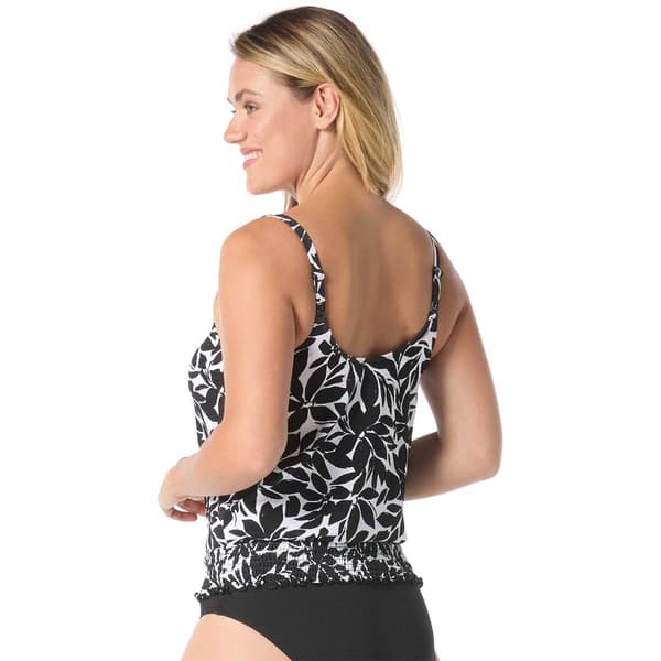 Womens Beach House Key West Pique Monotone Leaf Tankini Swim Top