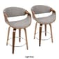 LumiSource Curvini Mid-Century Modern Counter Stools - Set of 2 - image 9