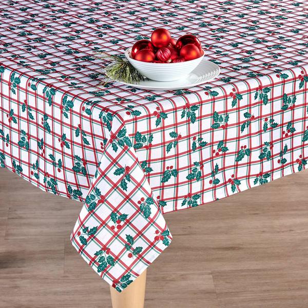 Holly Plaid Tablecloth - image 
