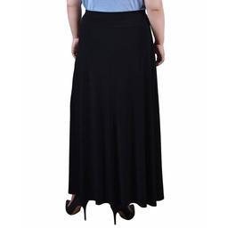 Womens NY Collection Pull On Solid Maxi Skirt