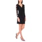 Womens MSK Cutout Long Sleeve Rhinestone Surplice A-Line Dress - image 1