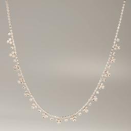 Rosa Rhinestones Delicate Trim Rhinestone Necklace