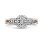 Haus of Brilliance Rose Gold Plated Cross-Over Engagement Ring - image 1