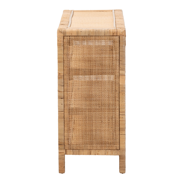 bali & pari Abelia Natural Rattan 4-Tier Display Shelf