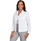 Petite Alfred Dunner Crystal Springs Eyelet Denim Jacket - image 3