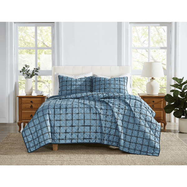 Cannon Luka Grid 3pc. Reversible Quilt Set - image 
