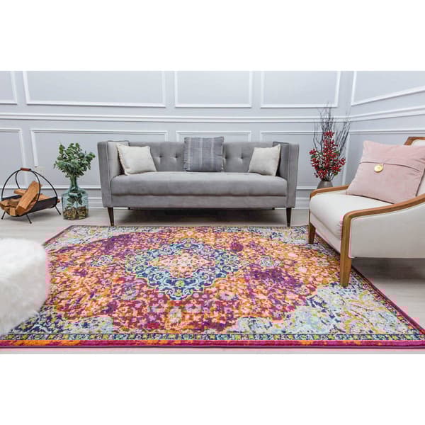 Rugs America&#8482; Hailey Rosy Peach Abstract Vintage Area Rug
