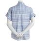 Womens Hasting & Smith Plaid Dobby Button Down-Halogen Blue - image 2