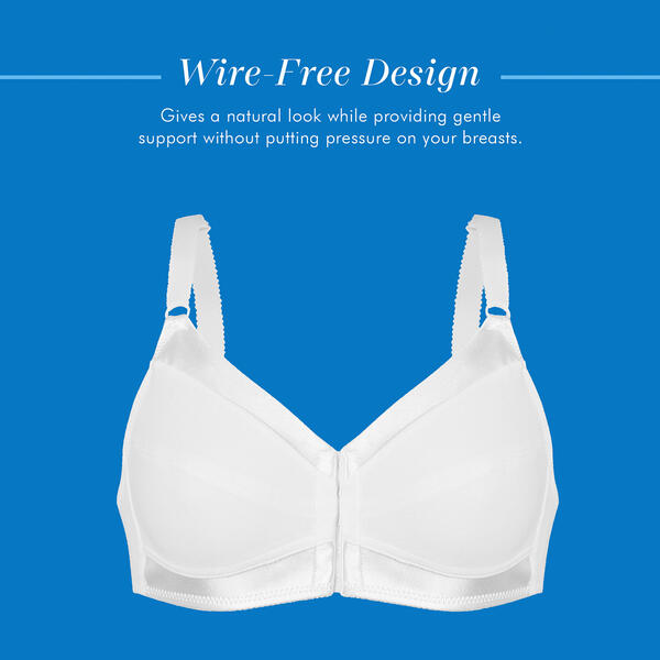 Womens Bestform Wireless Cotton Bra with Front Closure 5006770 - Boscov's