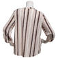 Womens Cure 3/4 Sleeve Pocket Stripe Zip Neck Blouse - image 2