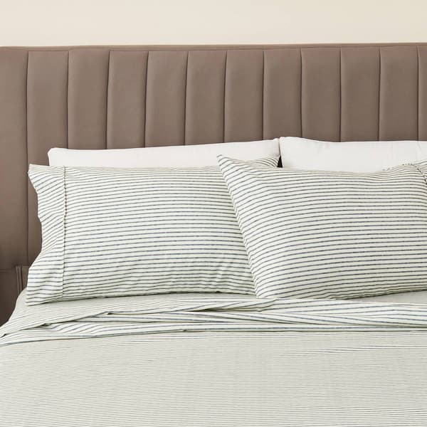 FreshFolds Evette Premium Striped Microfiber Sheet Set