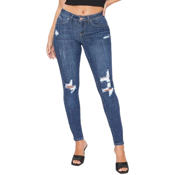 Juniors YMI&#40;R&#41; Wanna Betta Butt Premium Distressed Skinny Jeans - image 